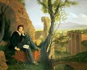 Joseph Severn Posthumous Portrait of Shelley Writing Prometheus Unbound Sweden oil painting artist